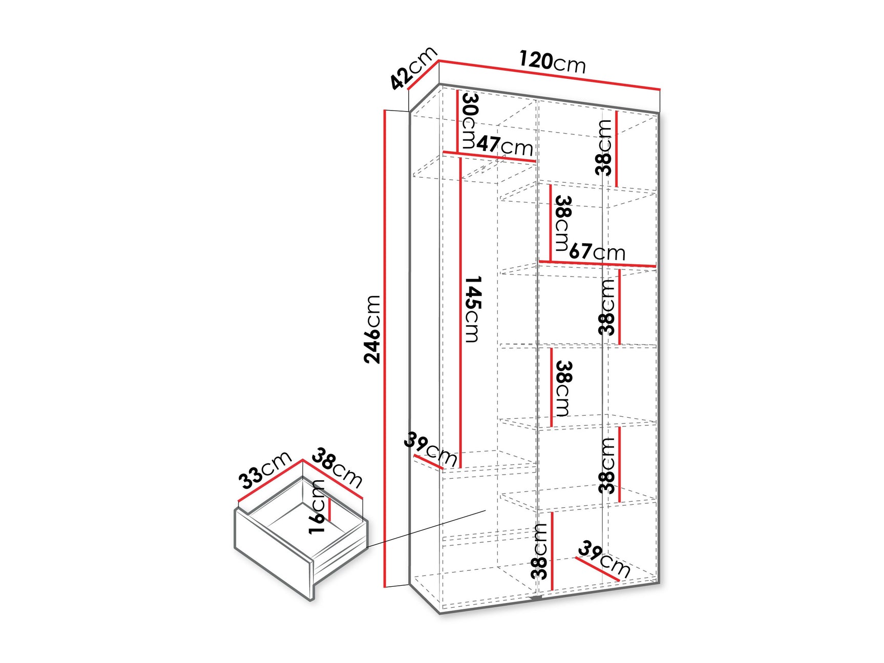 Garderobeskab Hartford 563