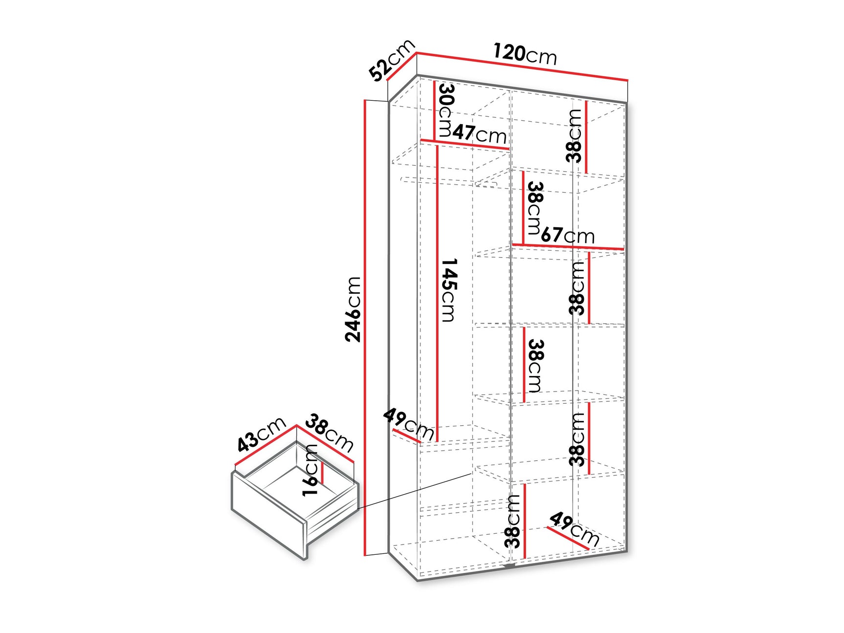 Garderobeskab Hartford 563