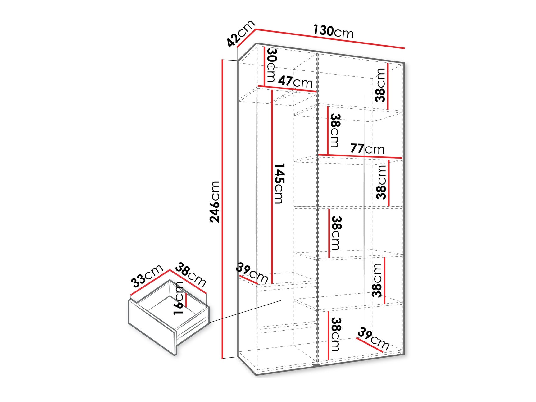 Garderobeskab Hartford 563