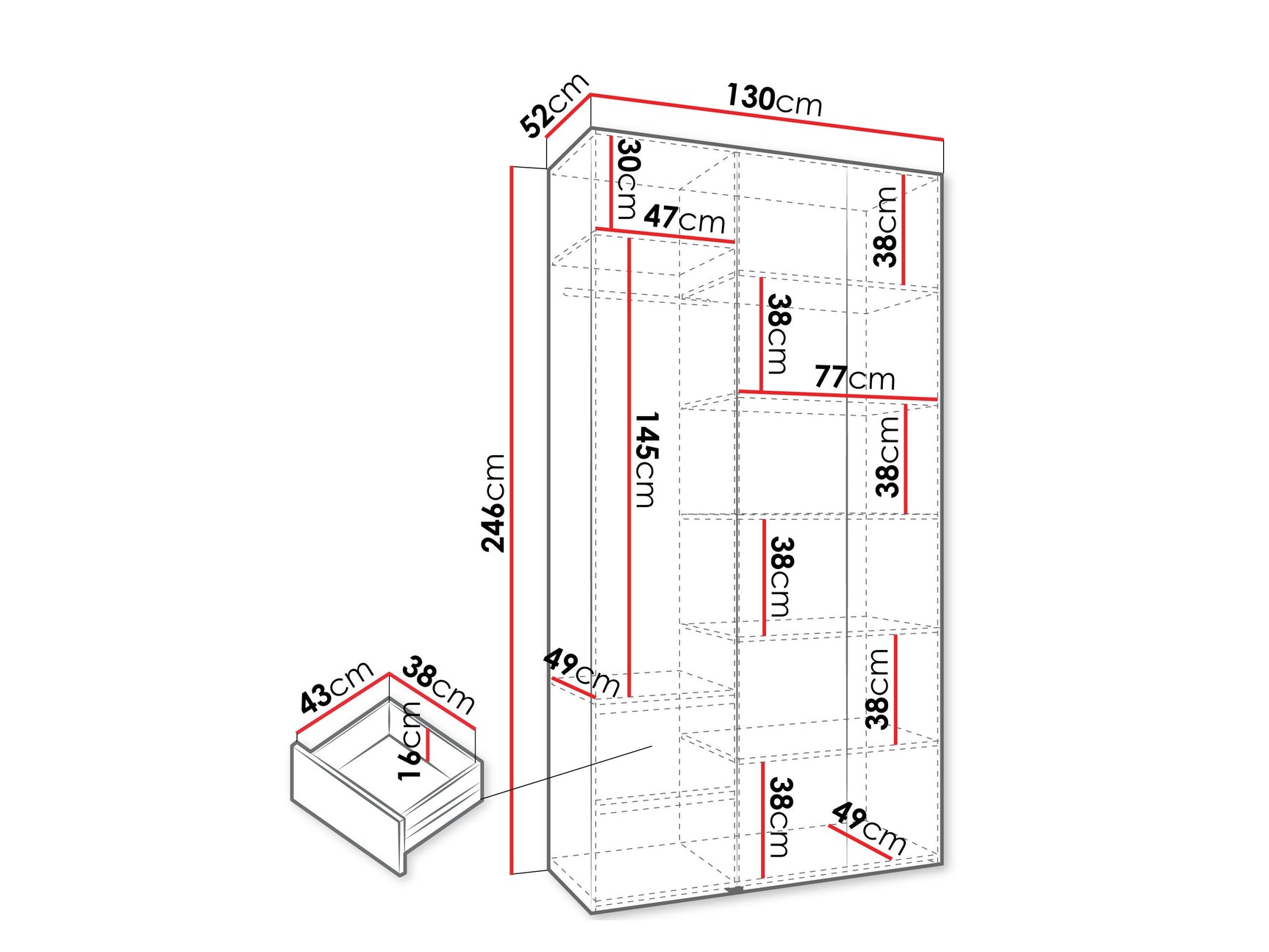 Garderobeskab Hartford 563