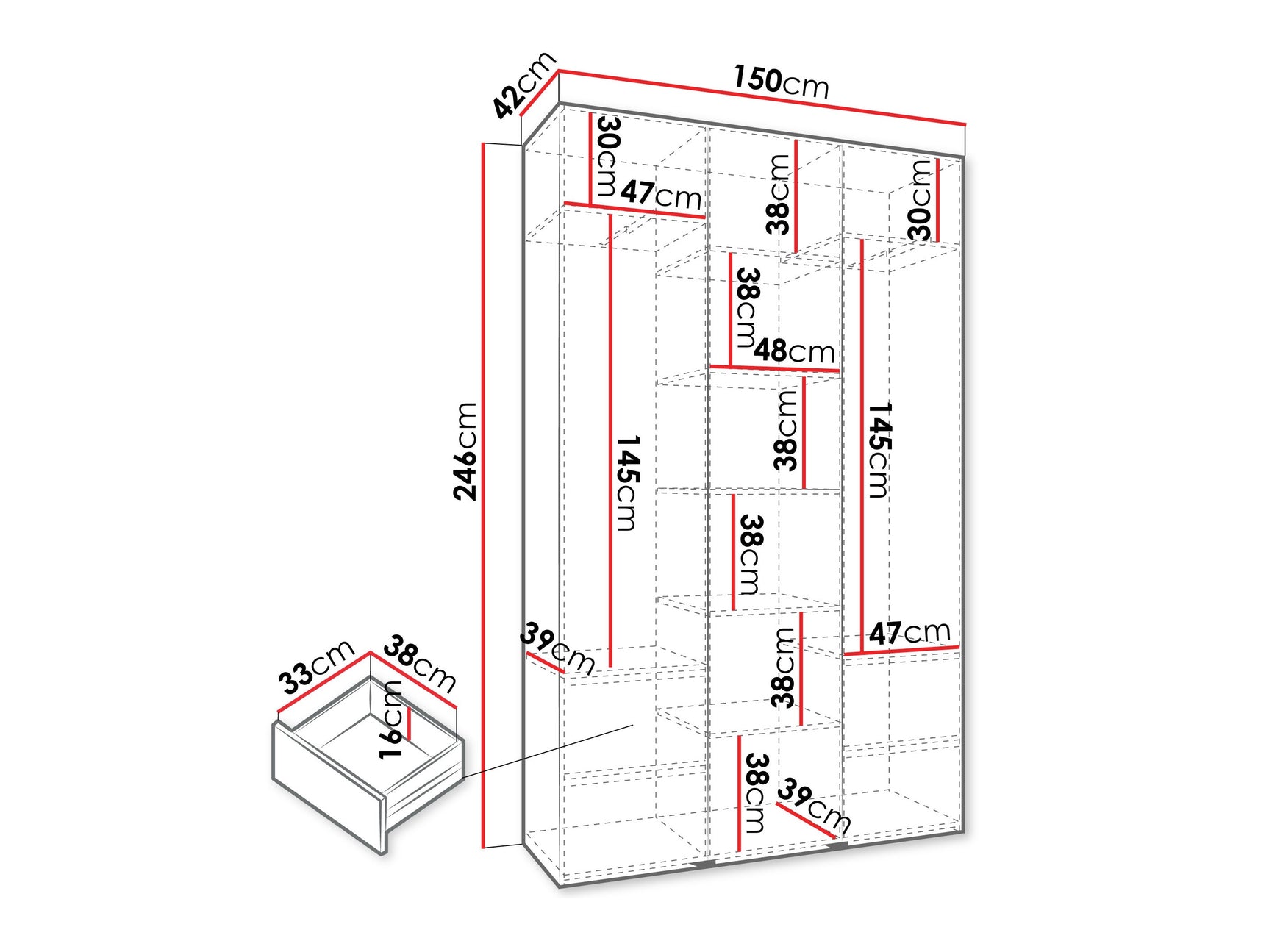 Garderobeskab Hartford 563