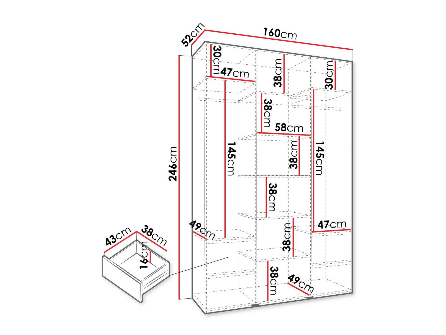 Garderobeskab Hartford 563