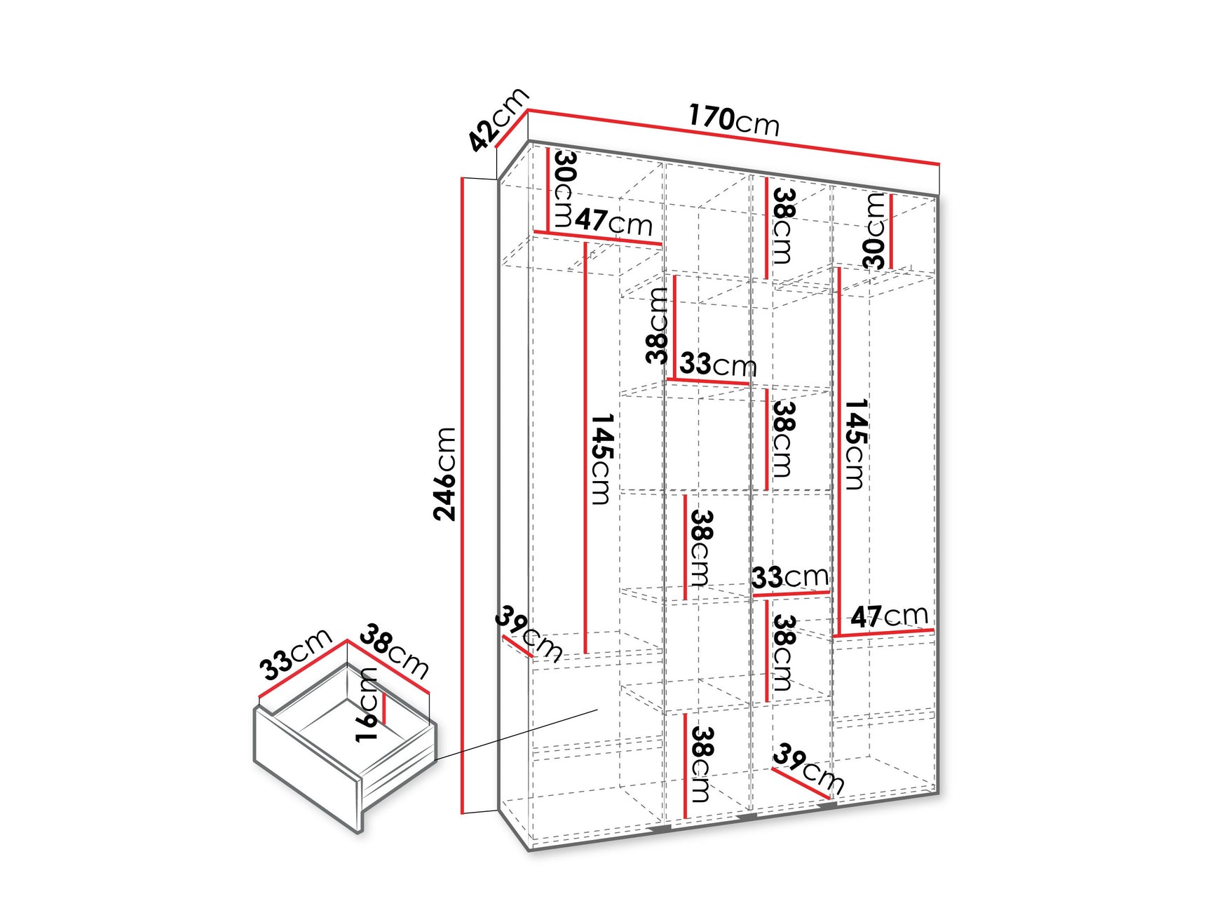 Garderobeskab Hartford 564