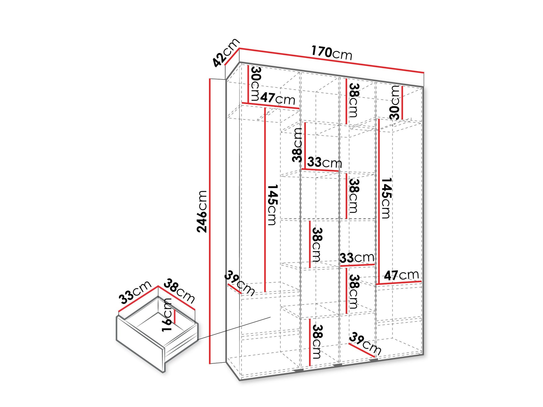 Garderobeskab Hartford 564