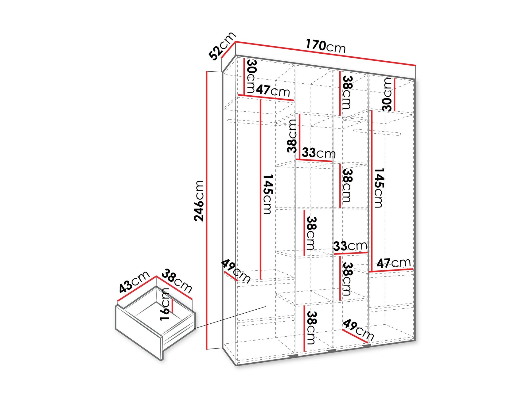 Garderobeskab Hartford 564