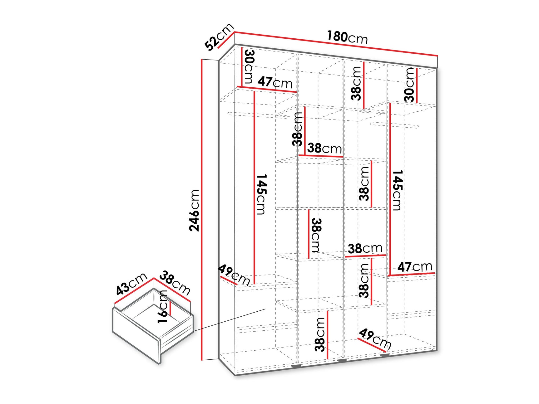 Garderobeskab Hartford 564