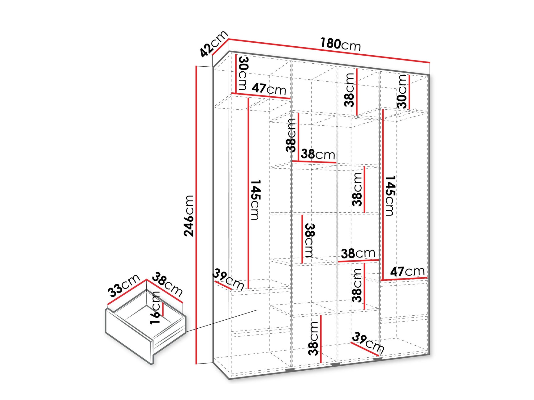 Garderobeskab Hartford 564