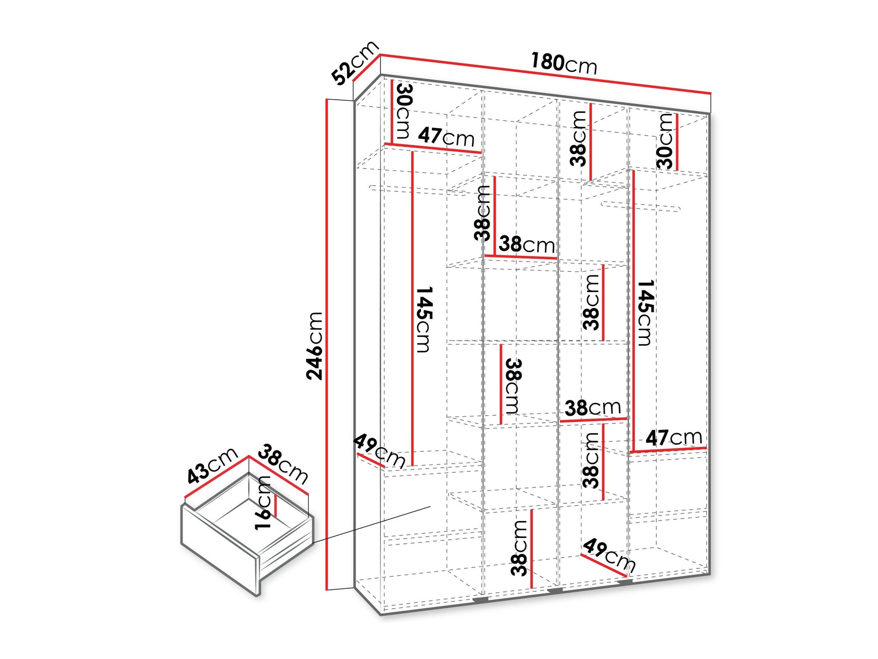 Garderobeskab Hartford 564