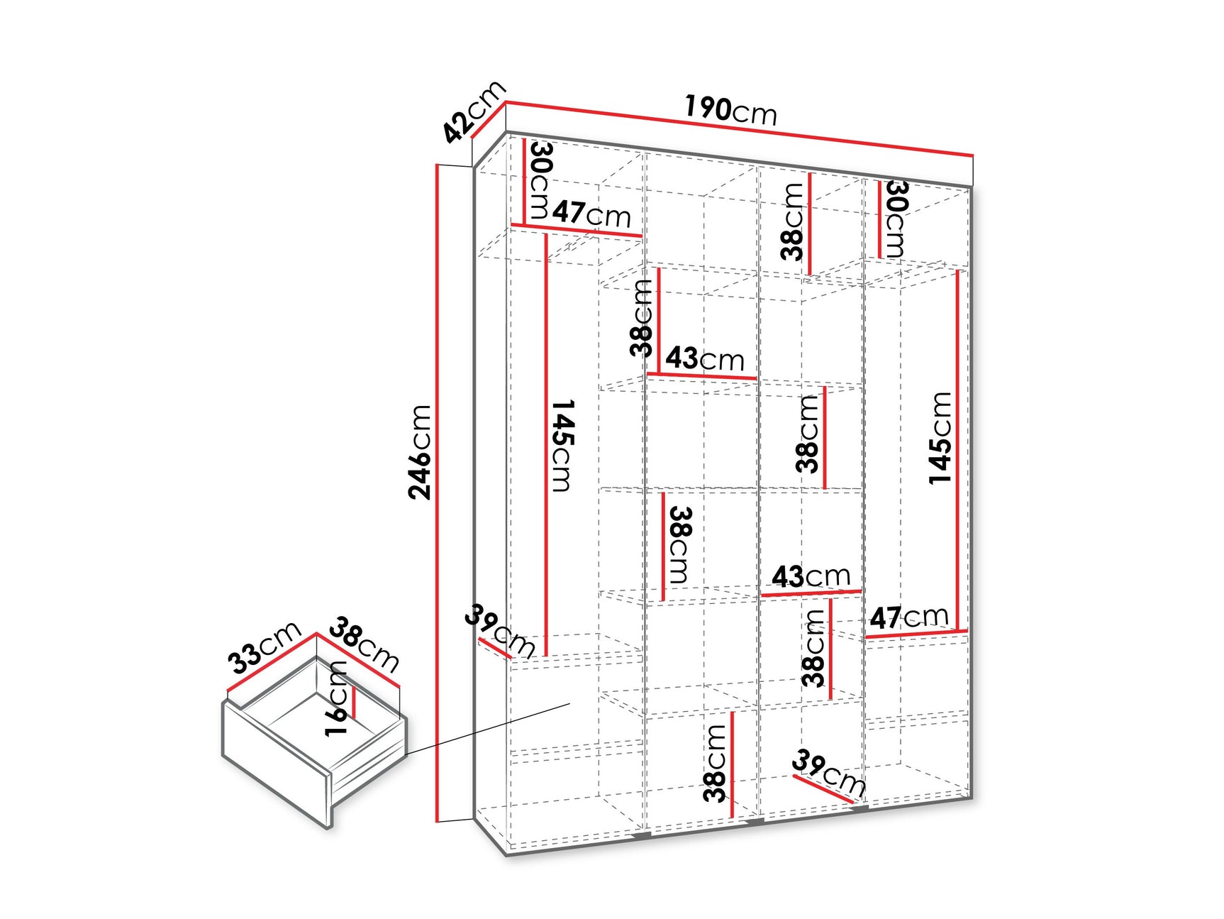Garderobeskab Hartford 564