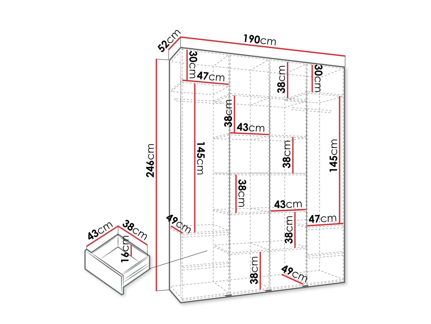 Garderobeskab Hartford 564