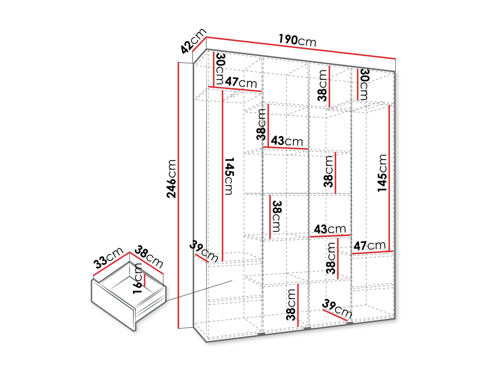 Garderobeskab Hartford 564