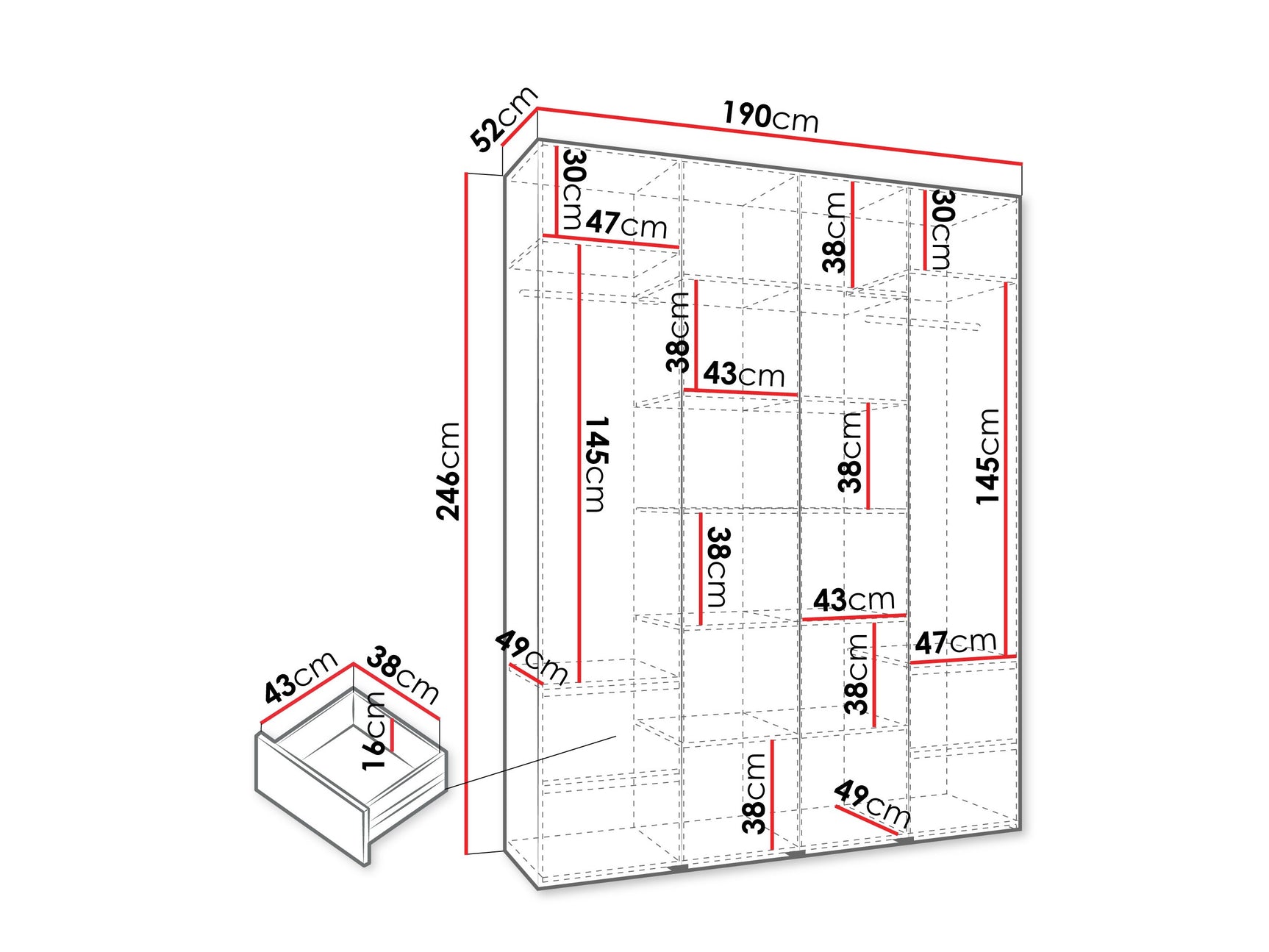 Garderobeskab Hartford 564