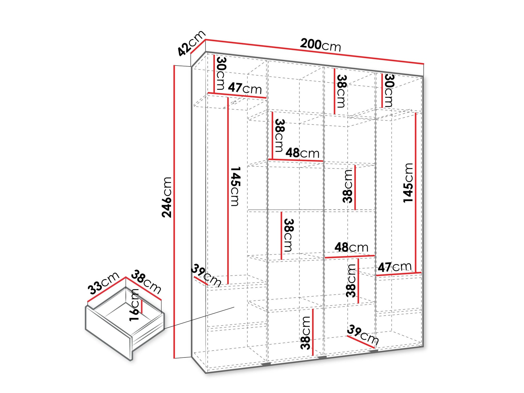 Garderobeskab Hartford 564