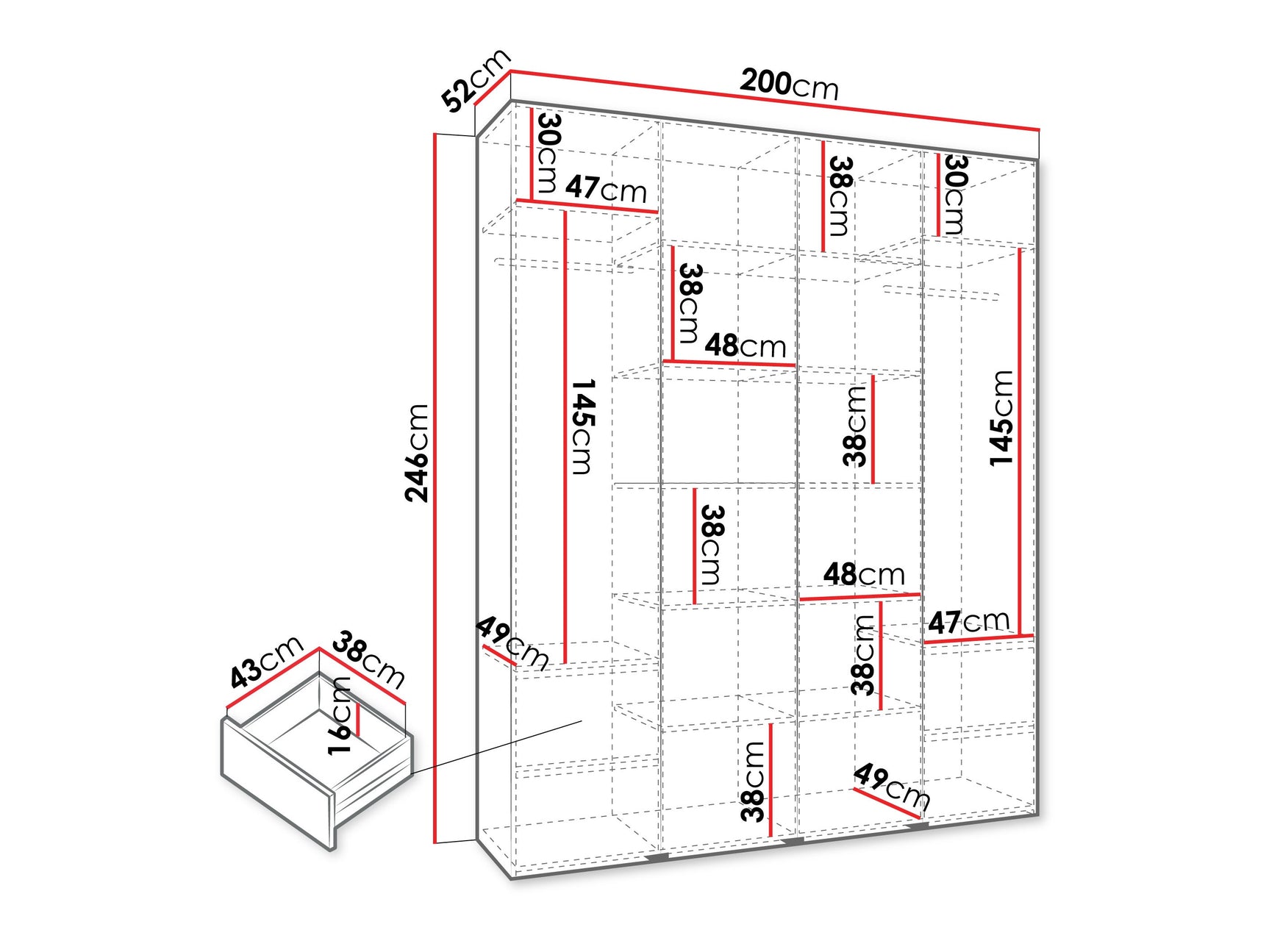 Garderobeskab Hartford 564