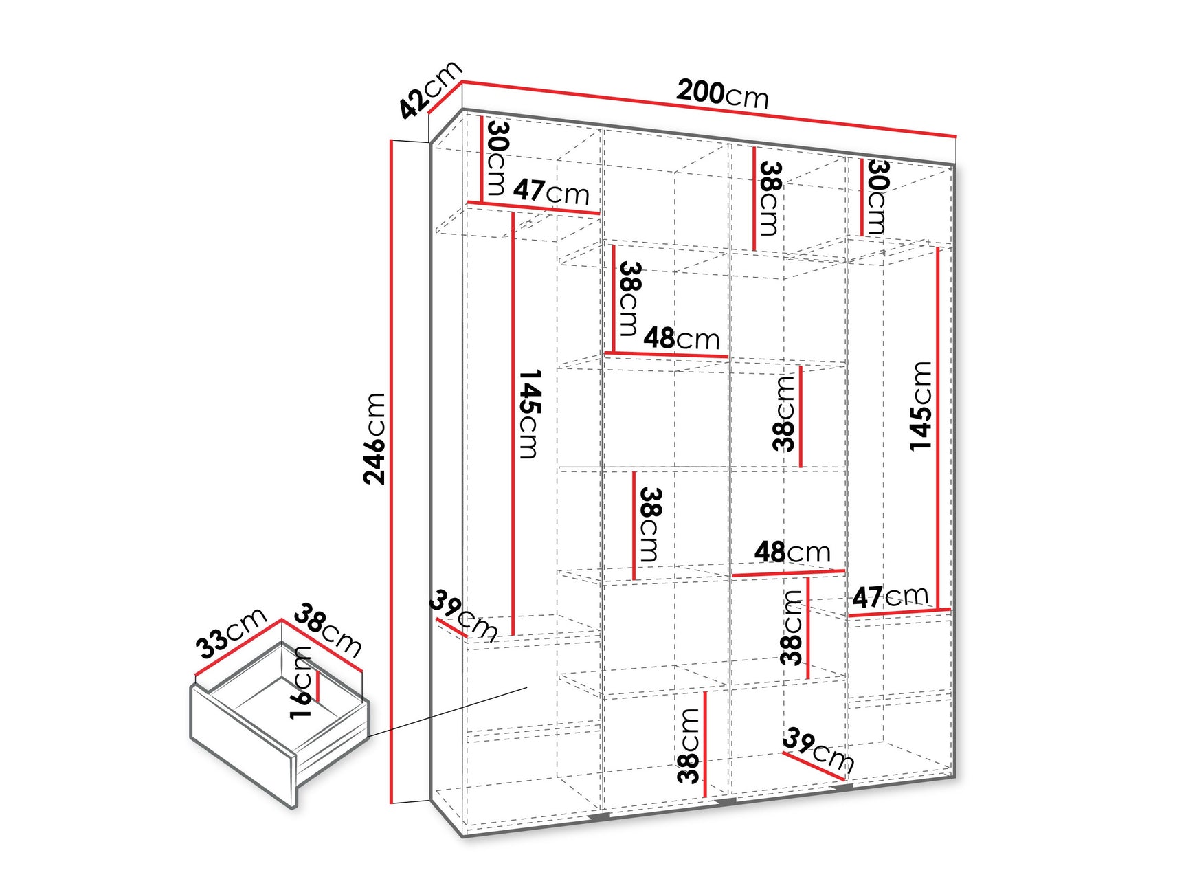 Garderobeskab Hartford 564