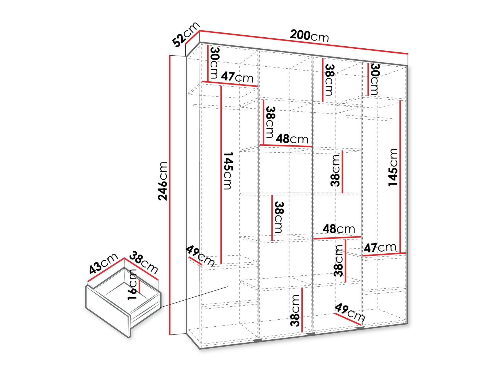 Garderobeskab Hartford 564