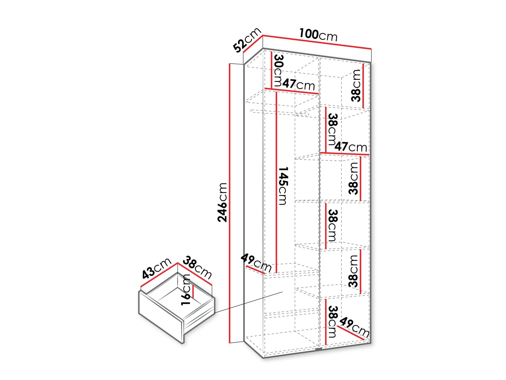 Garderobeskab Hartford 569