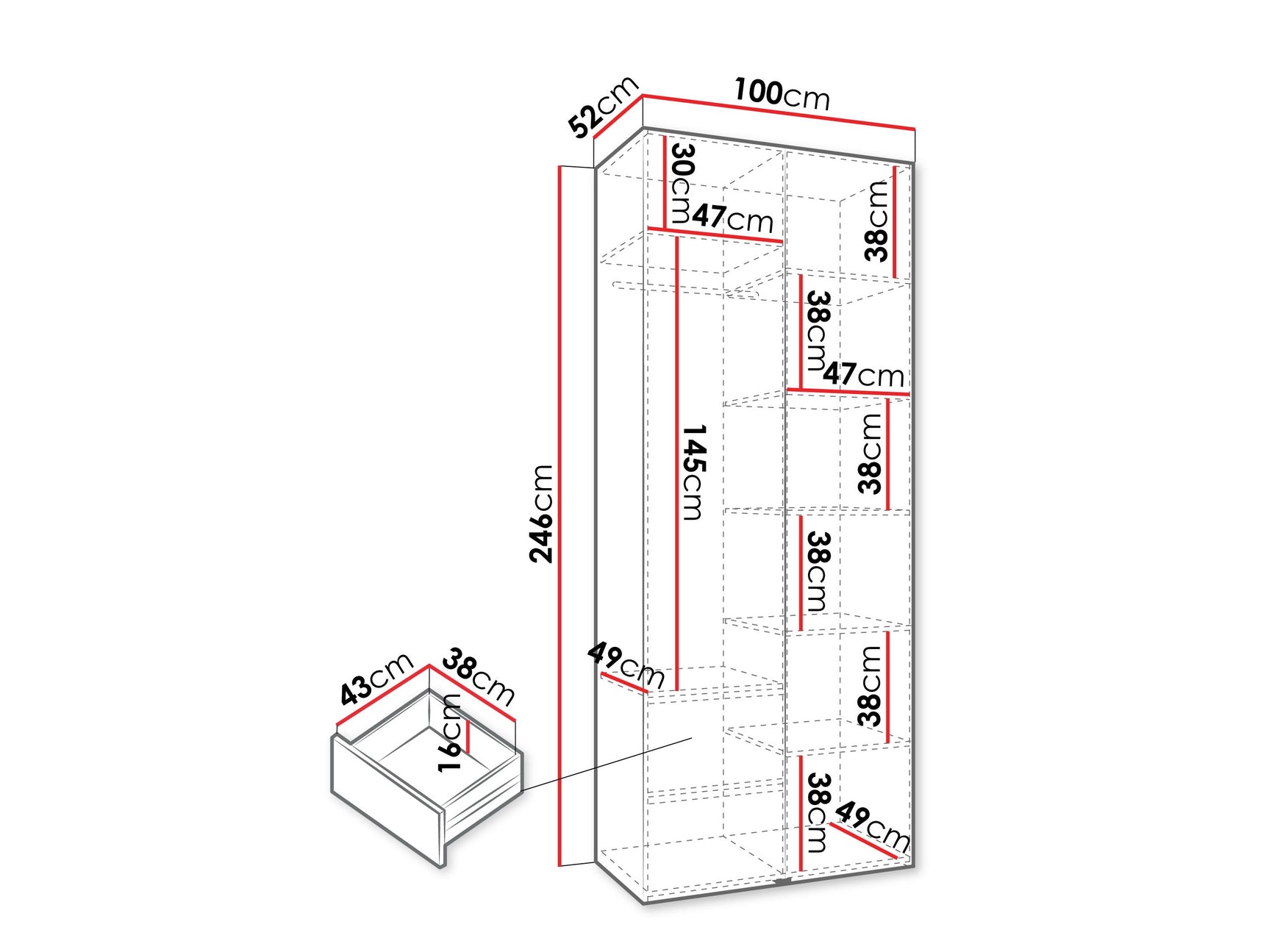 Garderobeskab Hartford 569