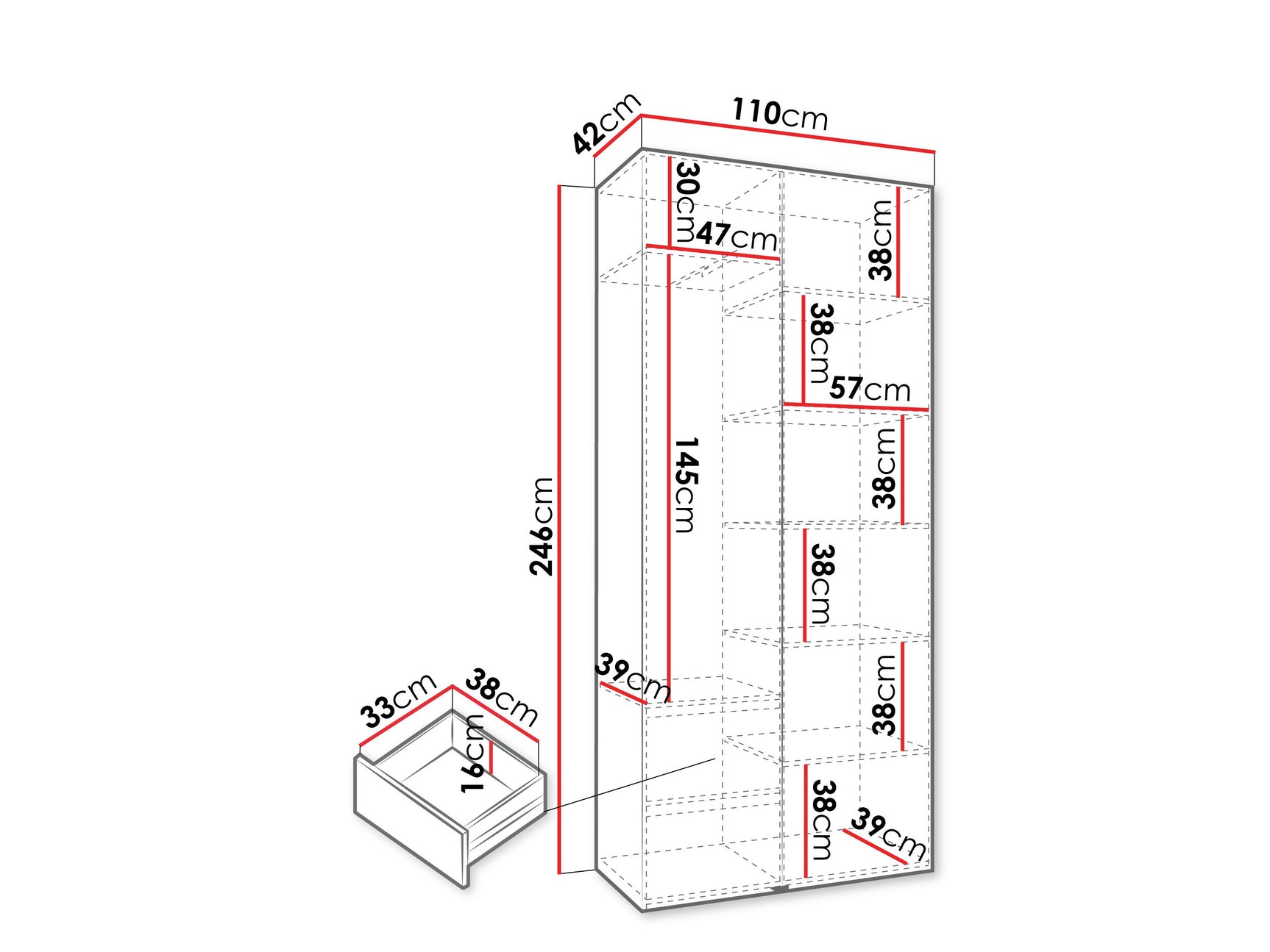 Garderobeskab Hartford 569