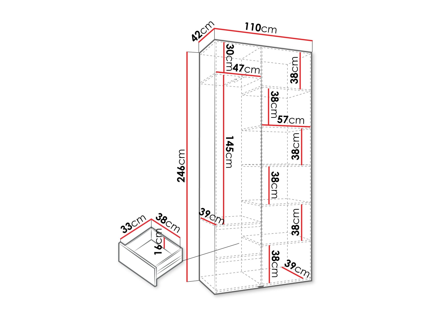 Garderobeskab Hartford 569