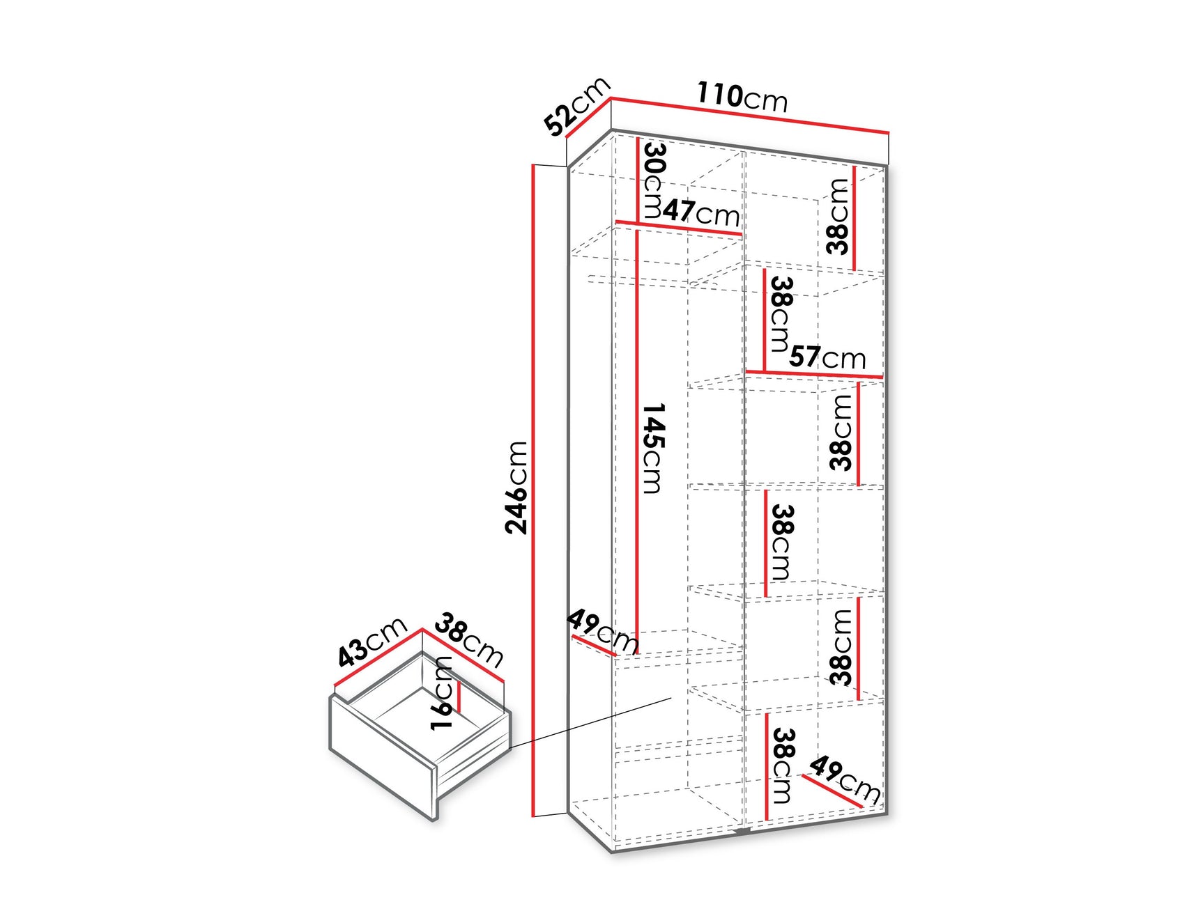 Garderobeskab Hartford 569