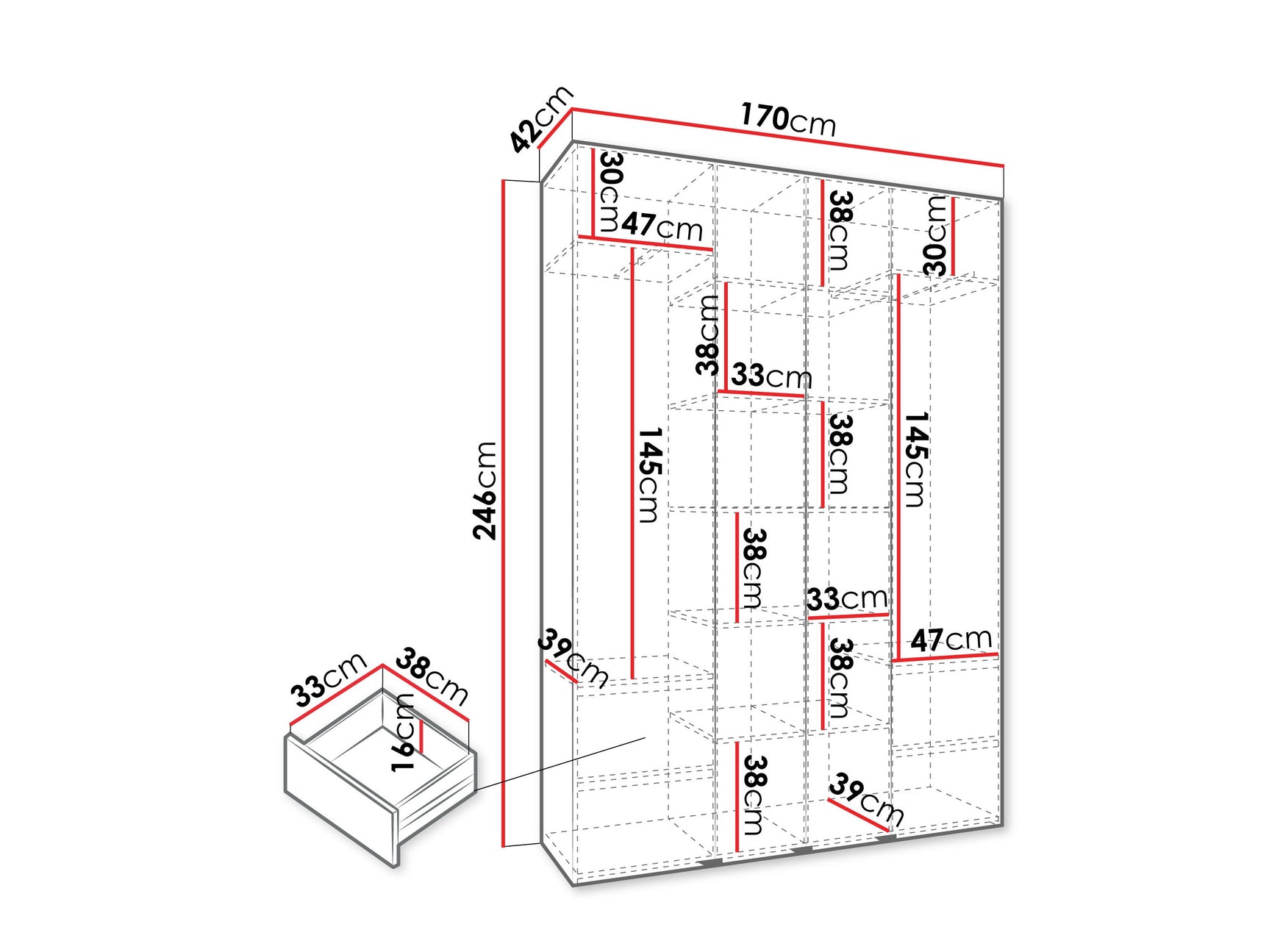 Garderobeskab Hartford 570