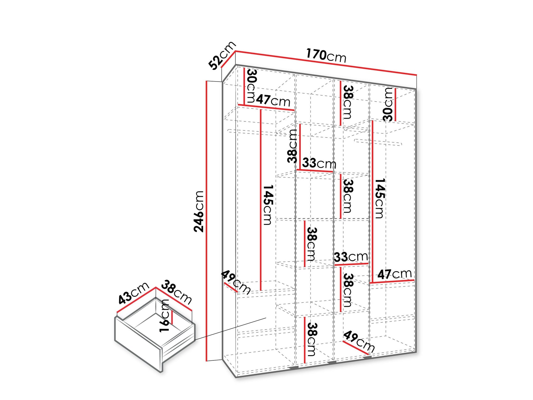 Garderobeskab Hartford 570