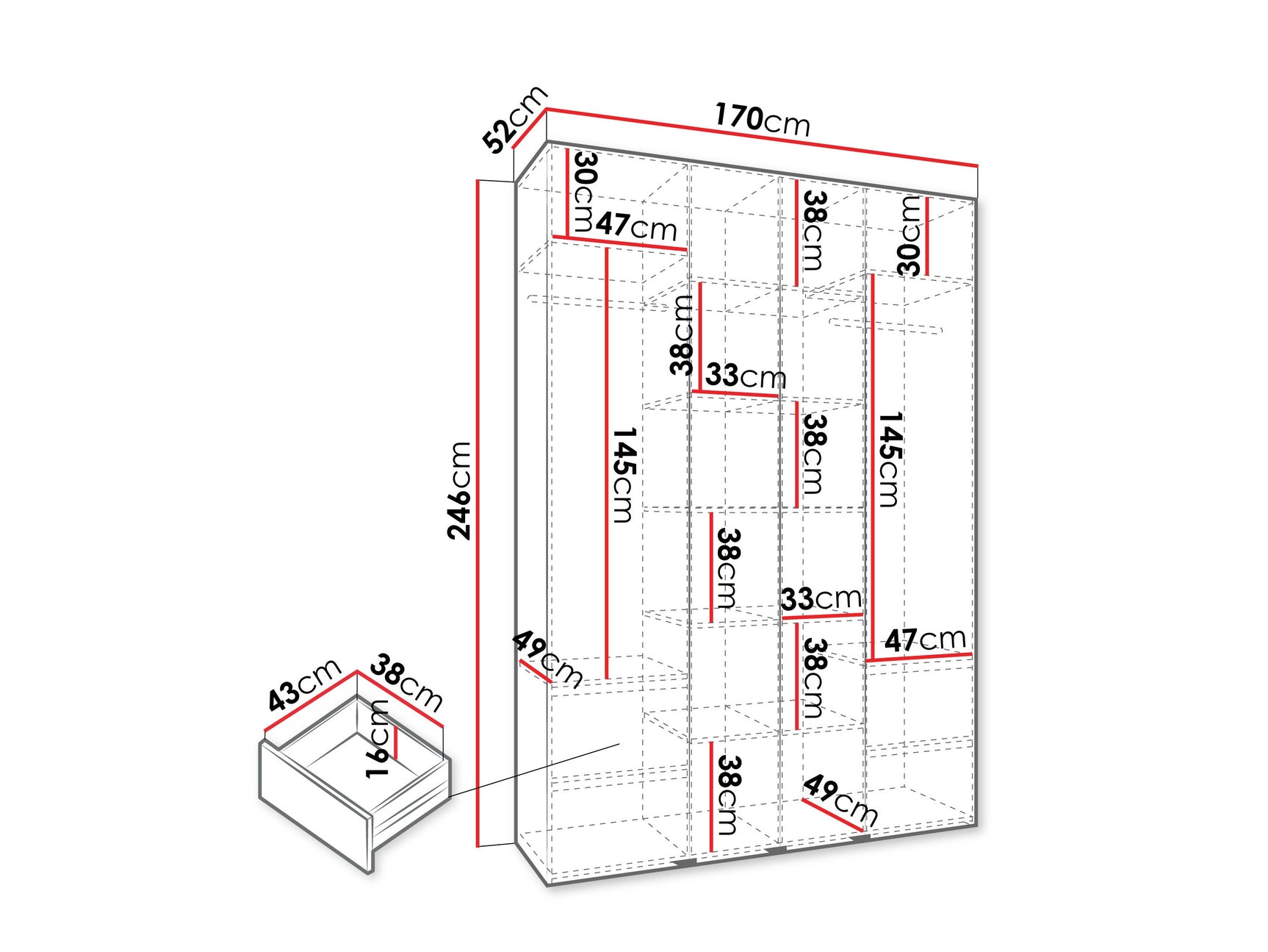 Garderobeskab Hartford 570