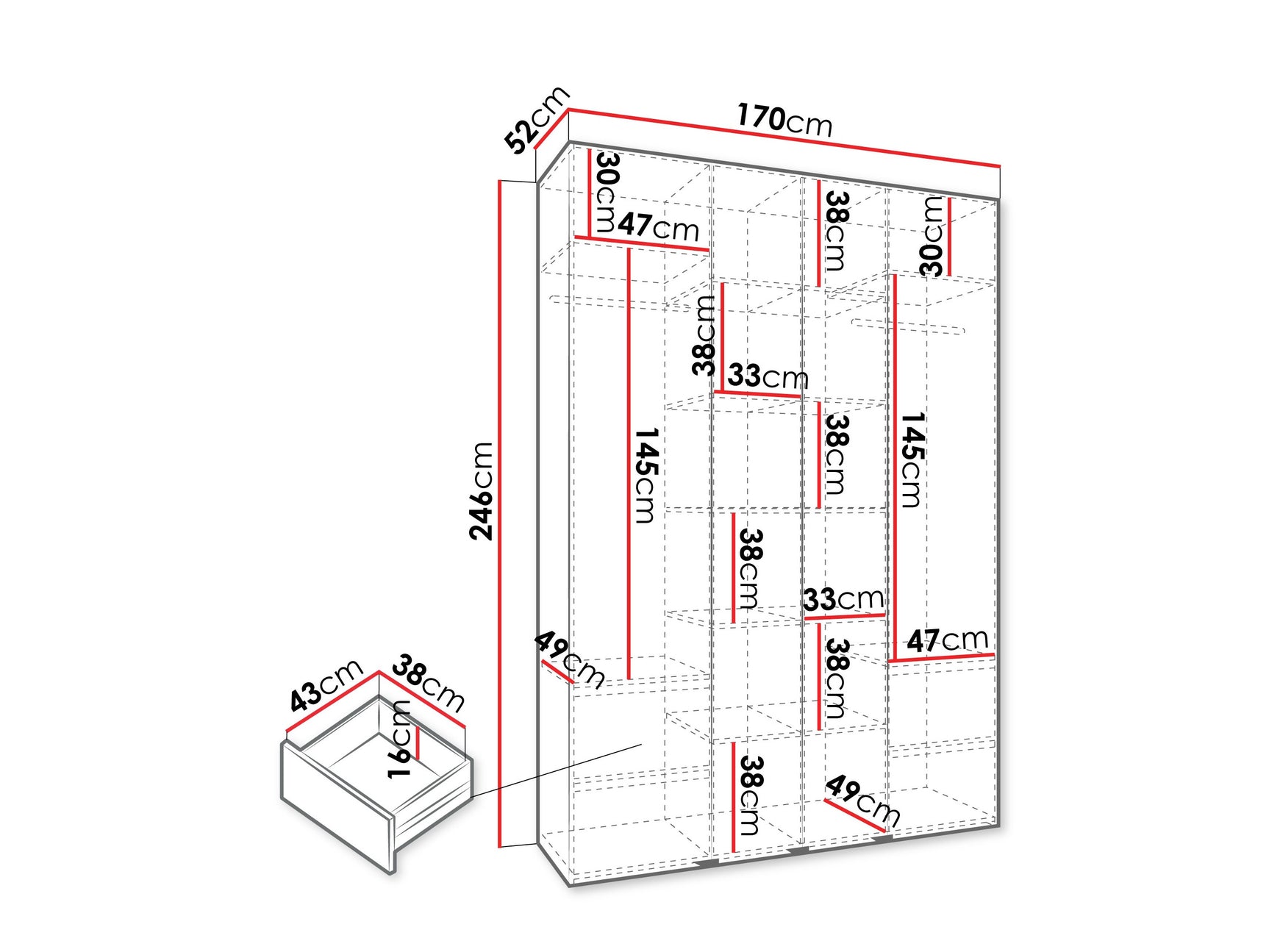 Garderobeskab Hartford 570