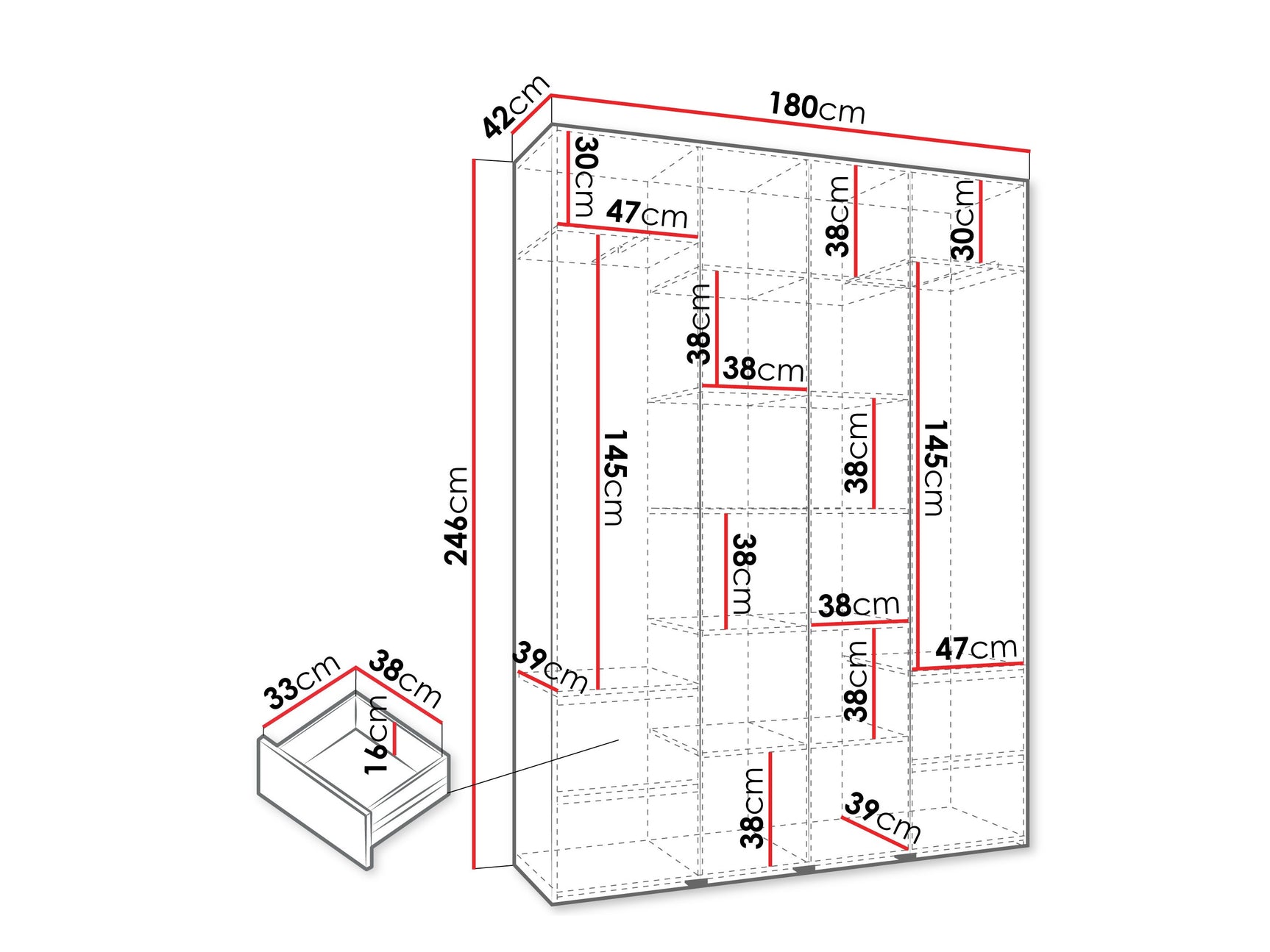 Garderobeskab Hartford 570