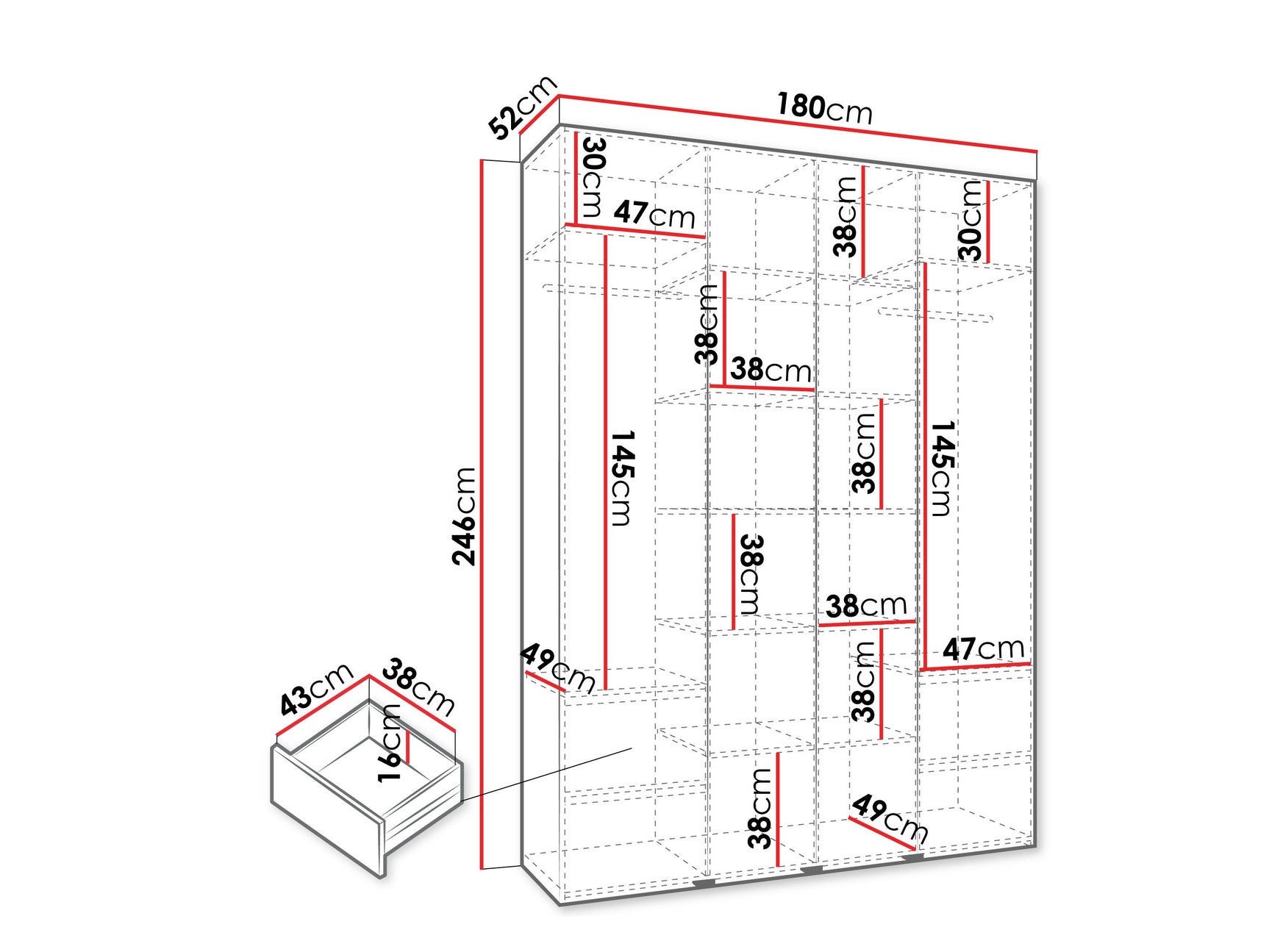 Garderobeskab Hartford 570