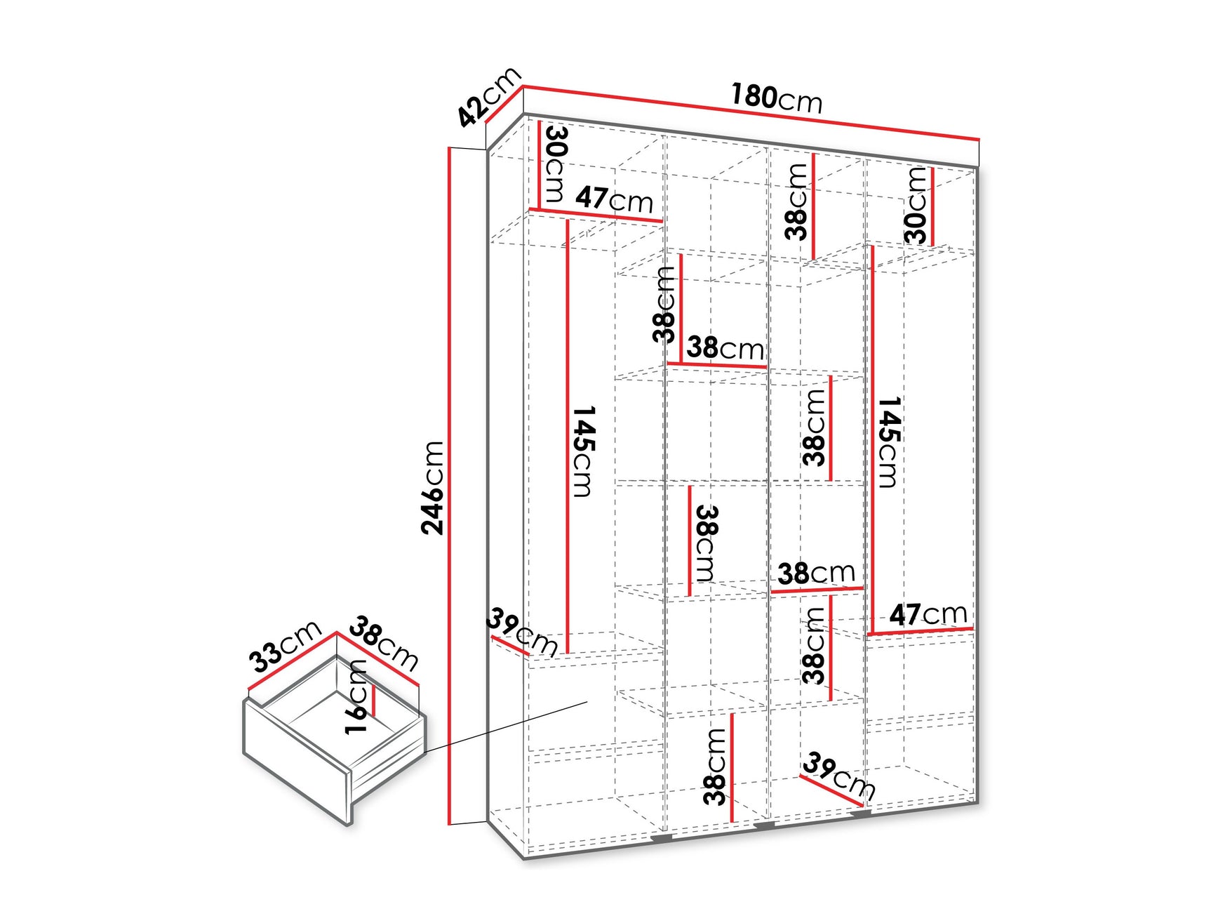 Garderobeskab Hartford 570
