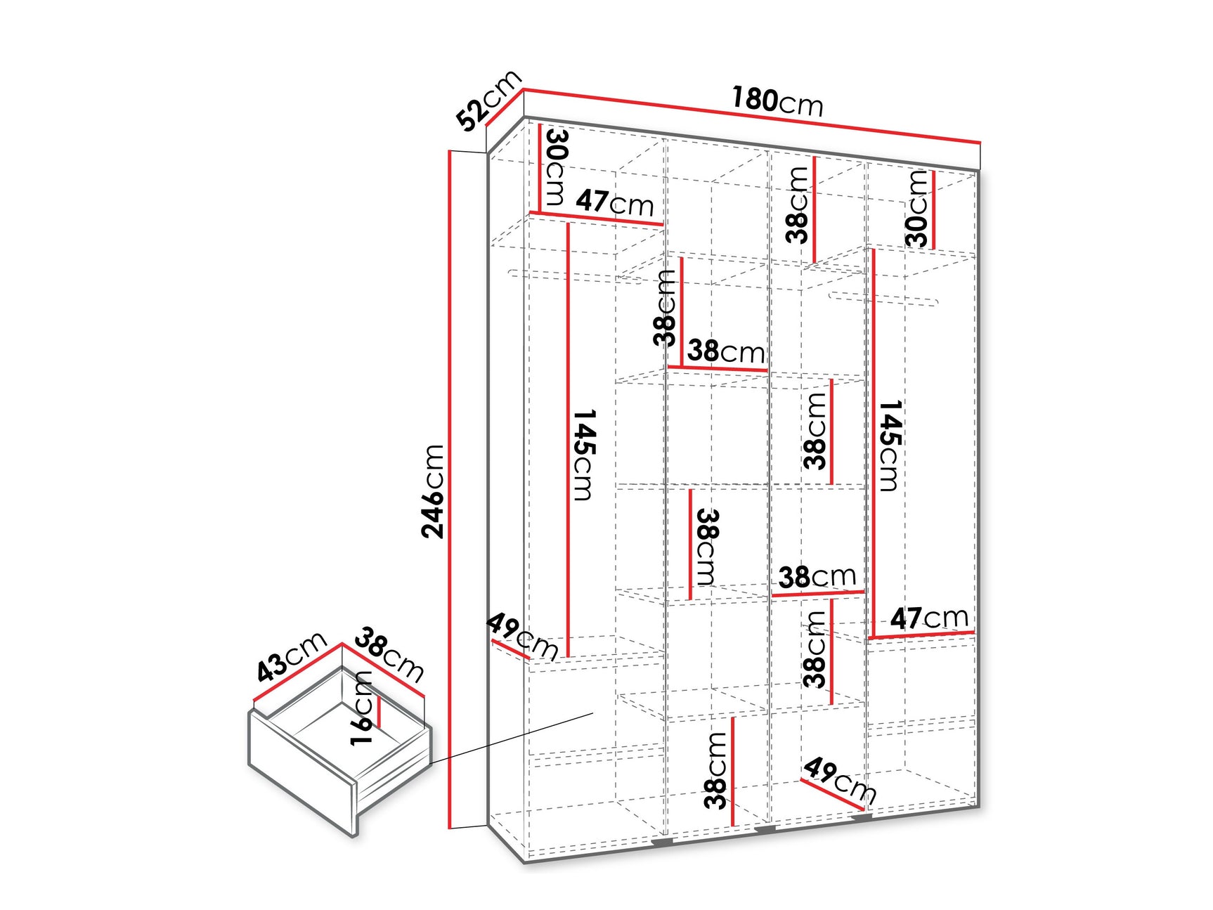 Garderobeskab Hartford 570