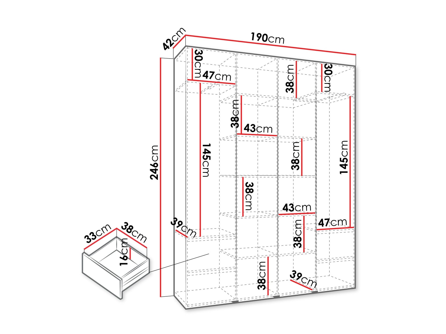 Garderobeskab Hartford 570