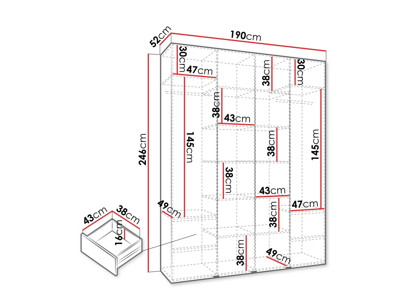 Garderobeskab Hartford 570