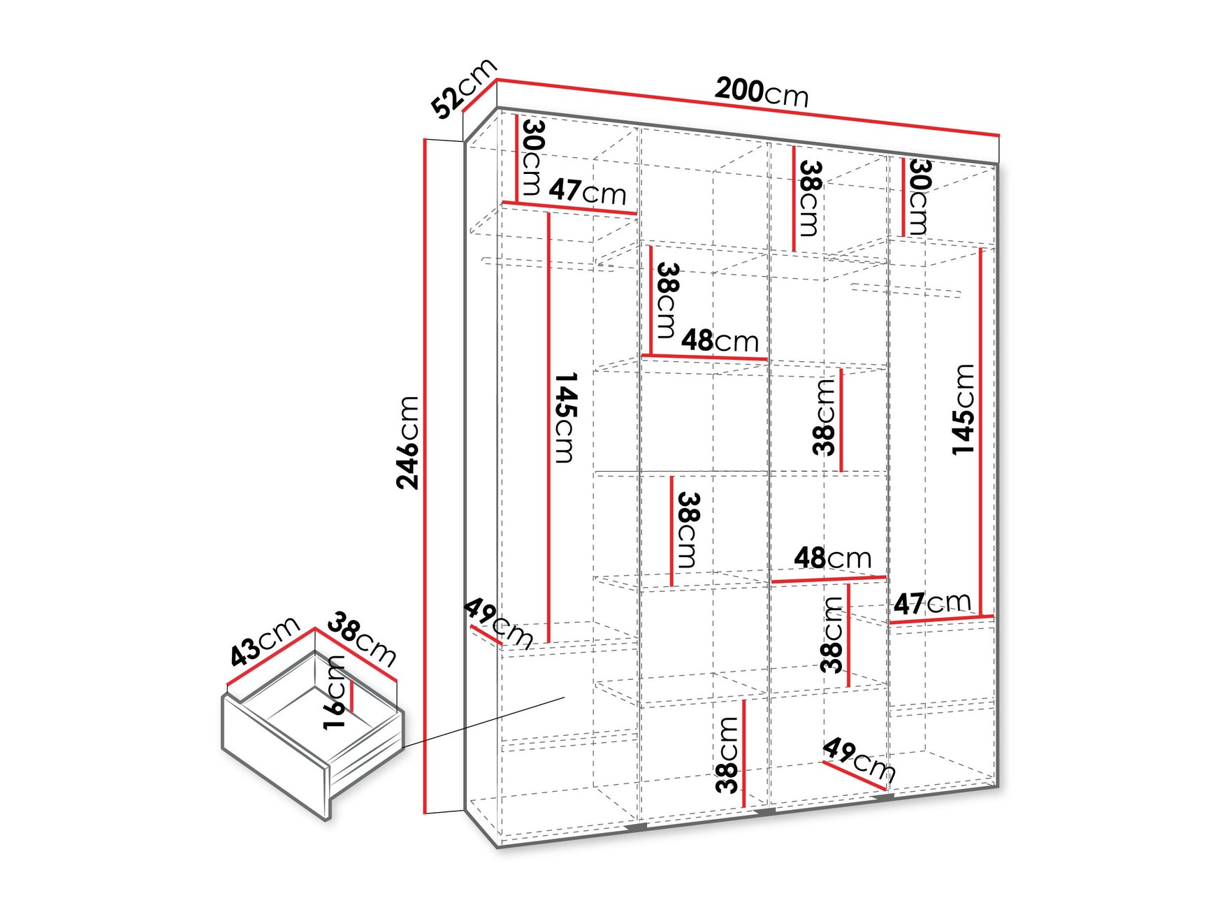 Garderobeskab Hartford 570
