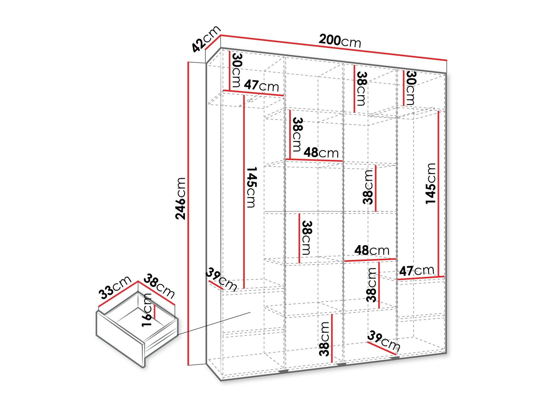 Garderobeskab Hartford 570