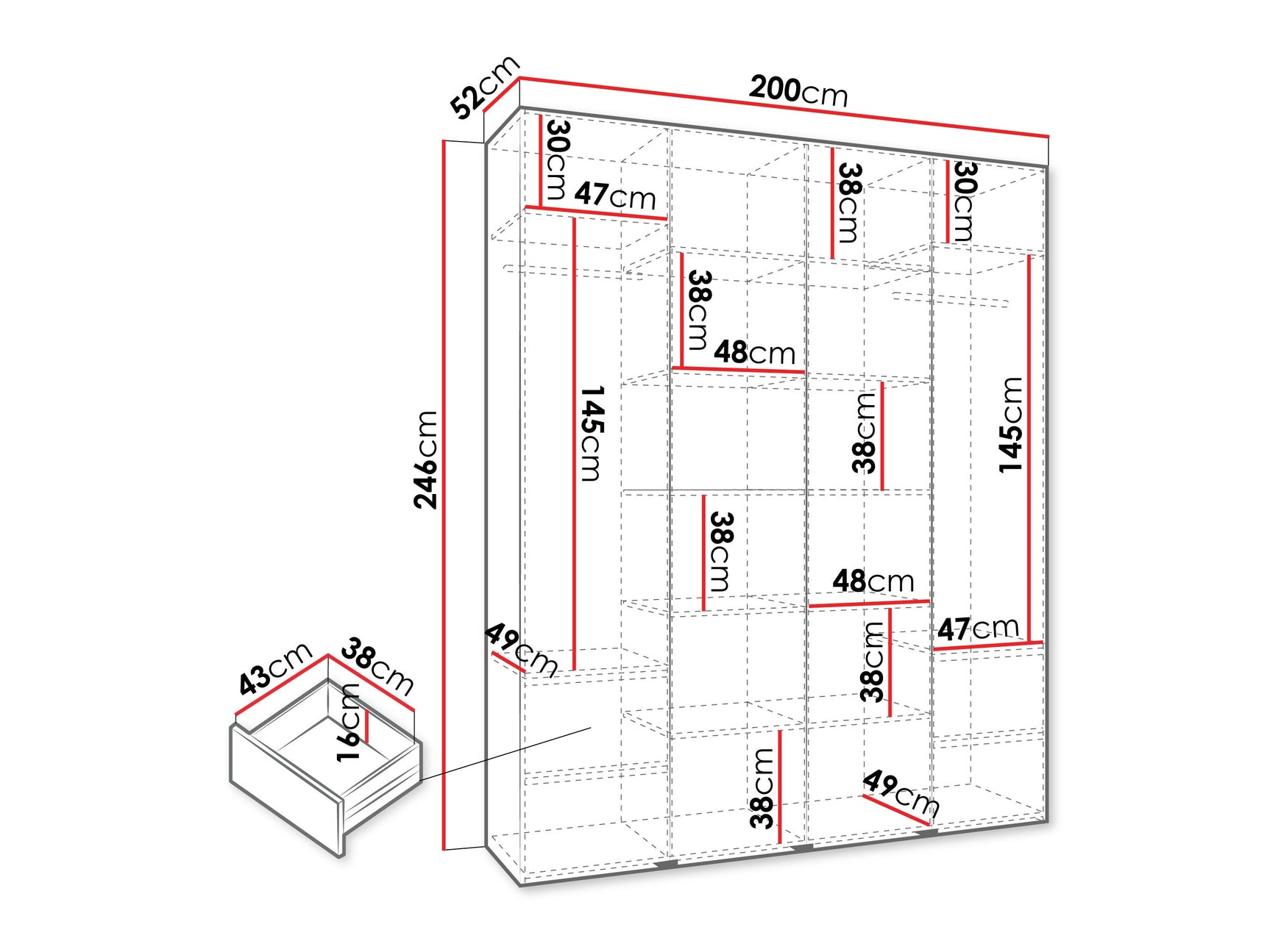 Garderobeskab Hartford 570