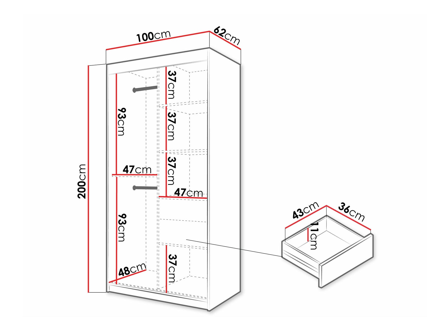 Garderobeskab Hartford 576