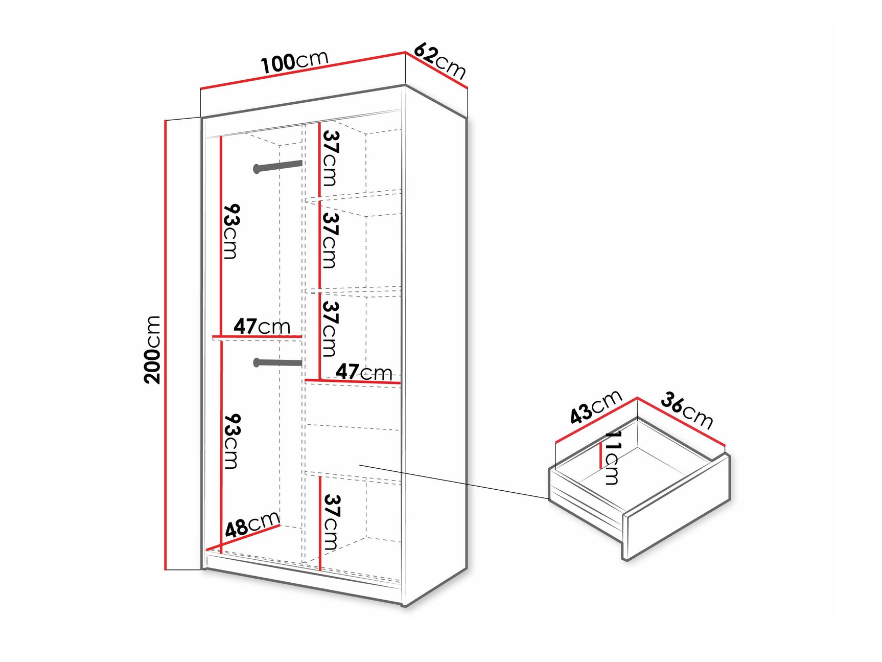 Garderobeskab Hartford 576