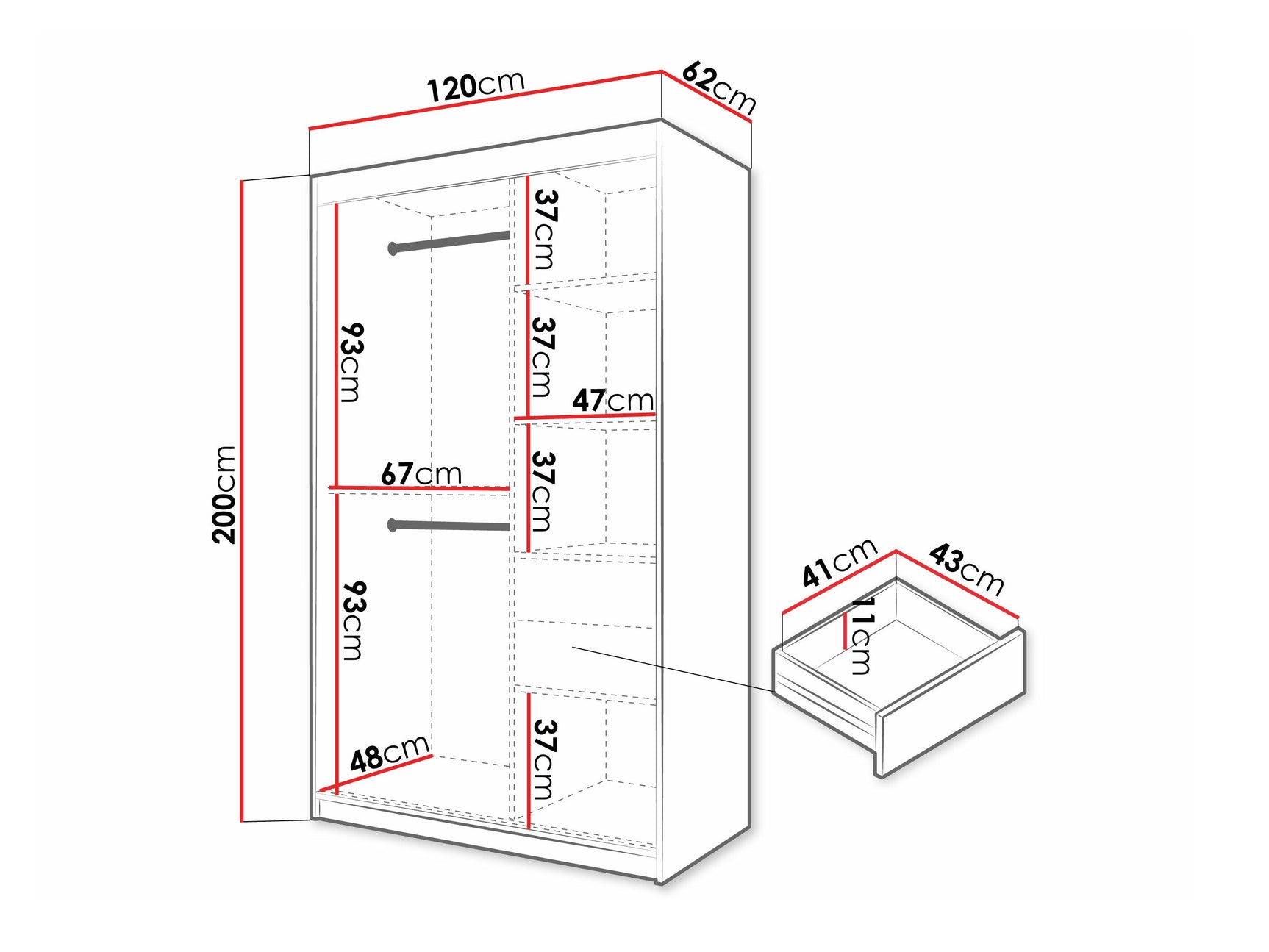 Garderobeskab Hartford 576