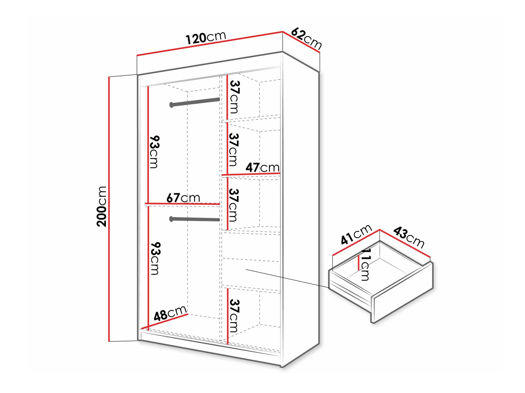 Garderobeskab Hartford 576