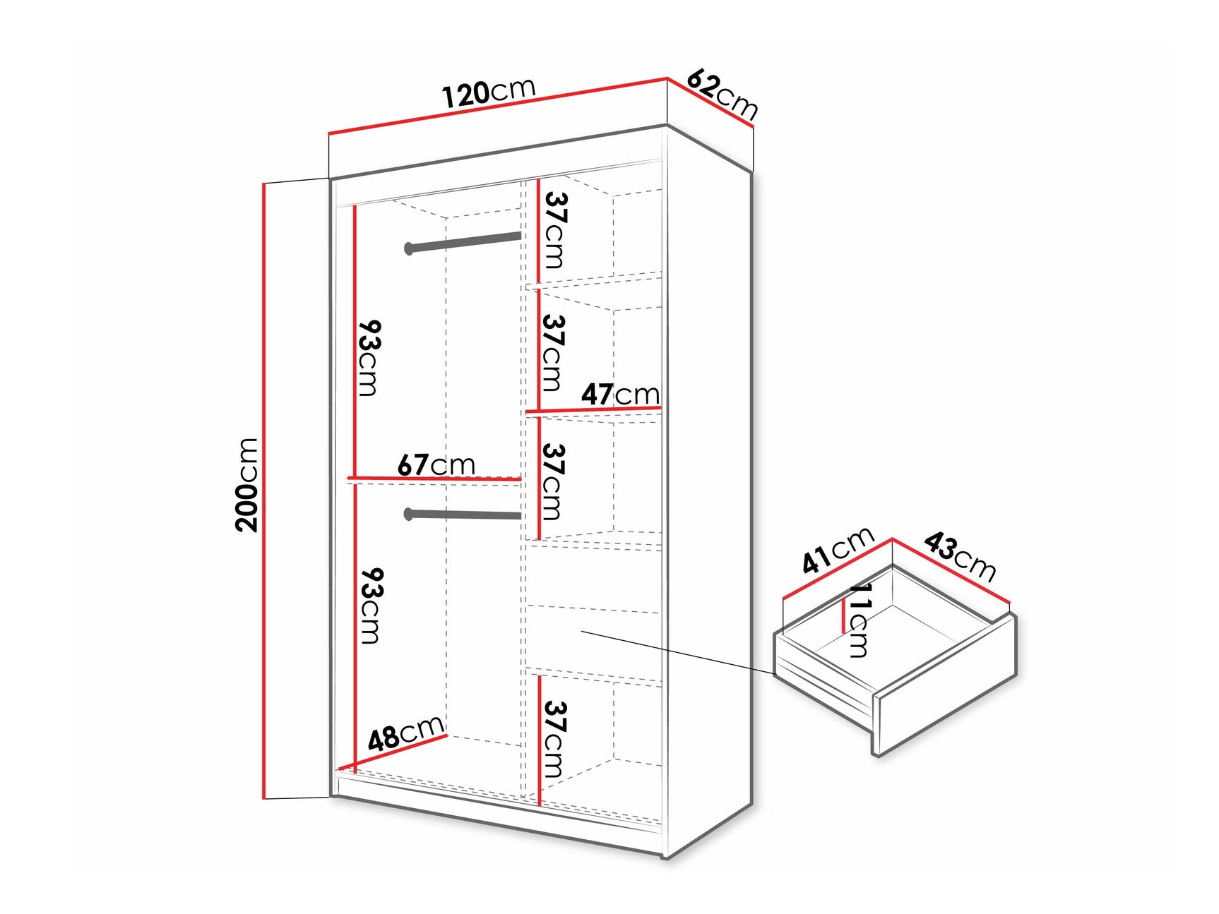 Garderobeskab Hartford 576