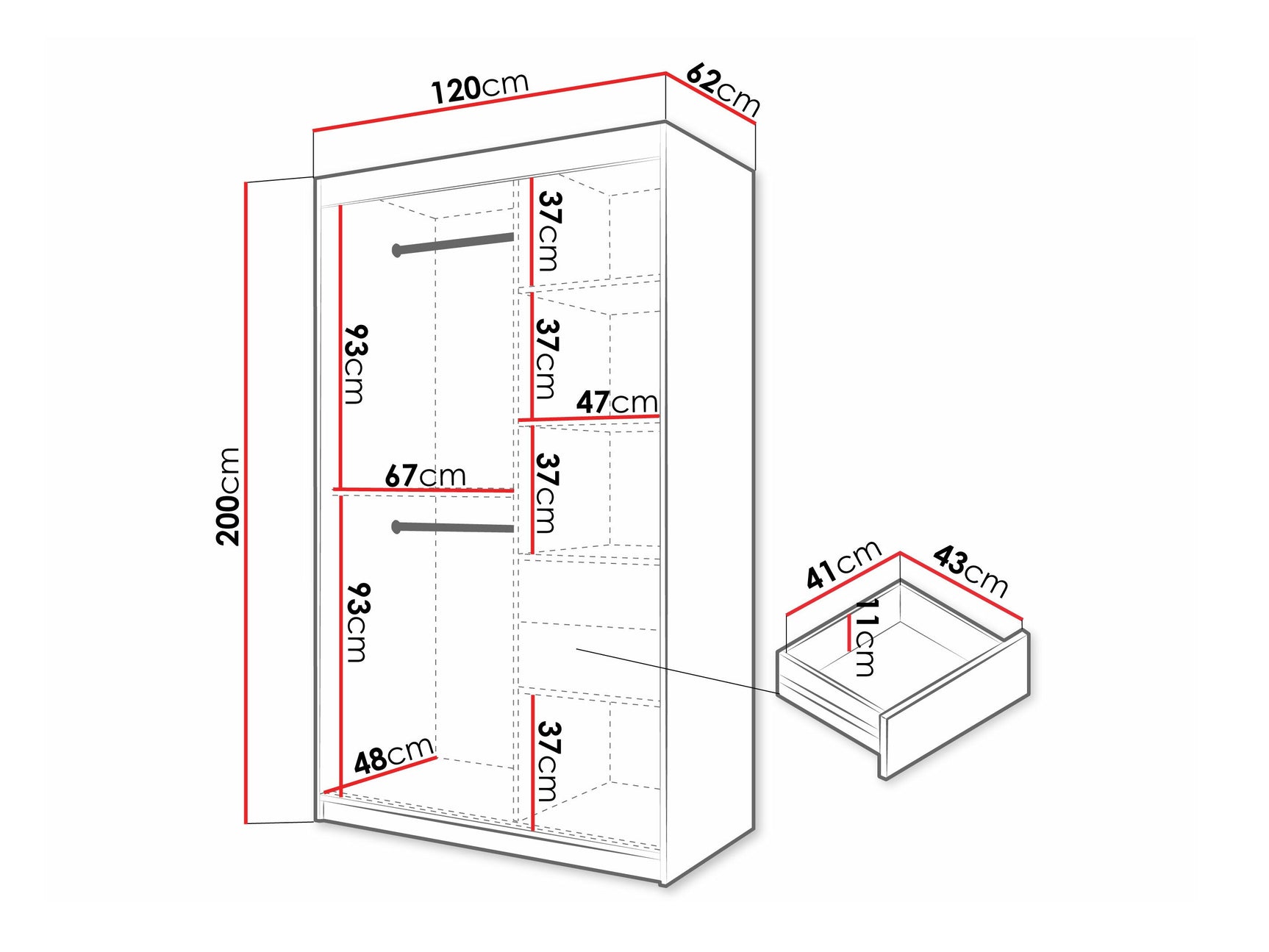 Garderobeskab Hartford 576