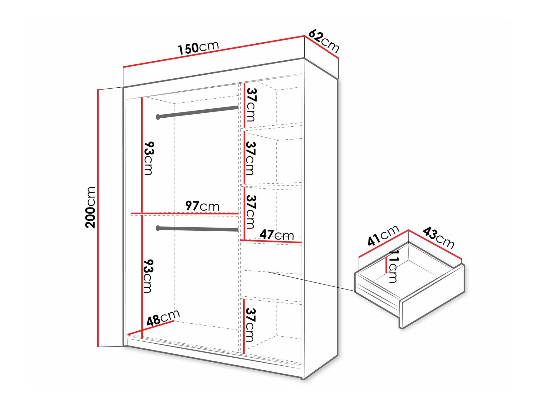 Garderobeskab Hartford 576