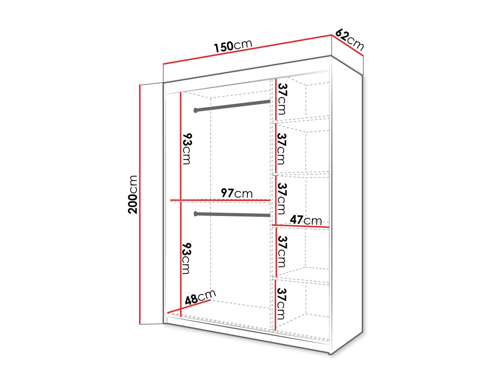 Garderobeskab Hartford 576