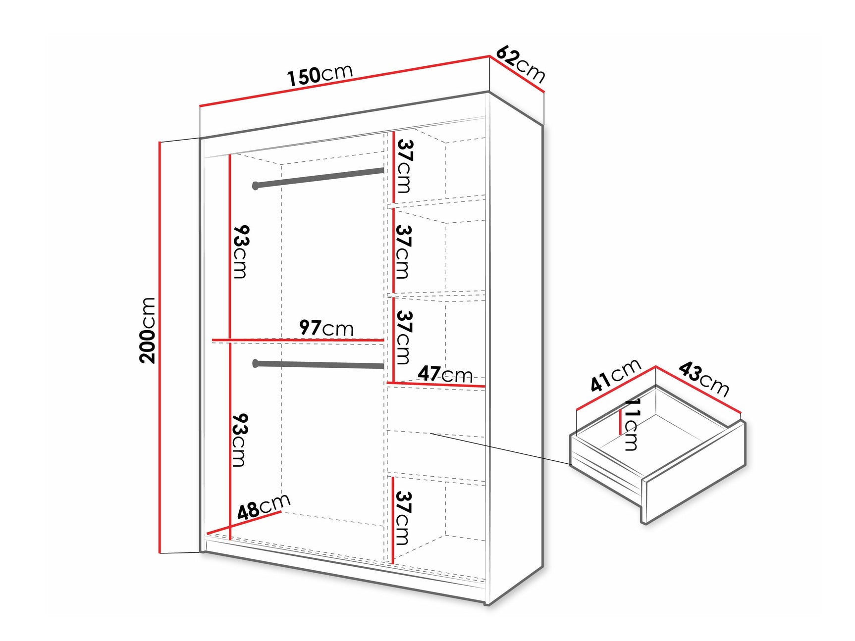 Garderobeskab Hartford 576