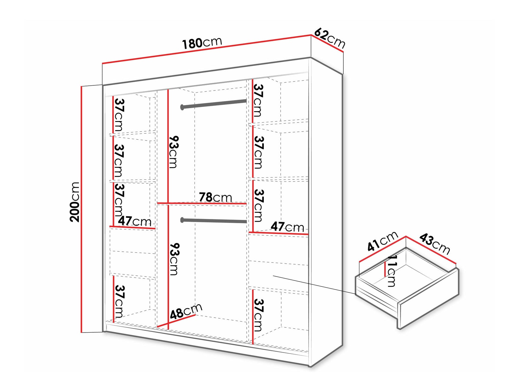Garderobeskab Hartford 576