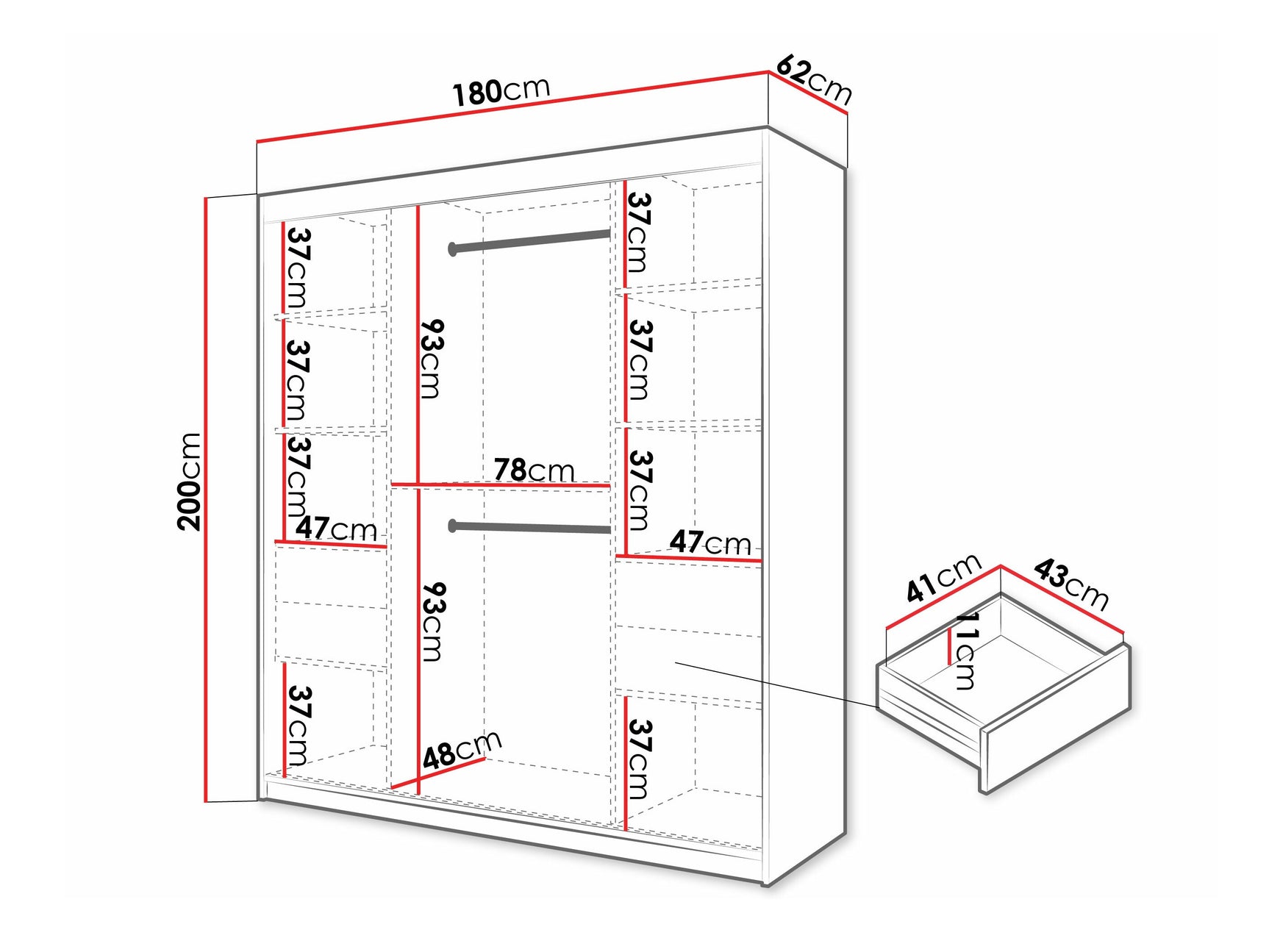 Garderobeskab Hartford 576