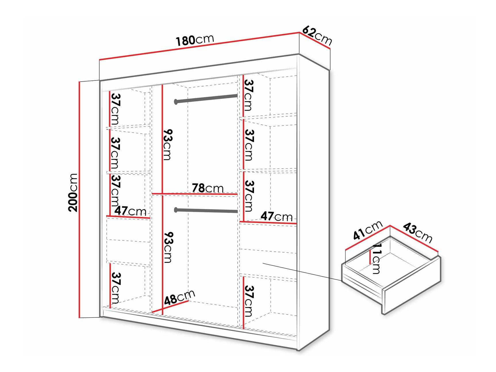 Garderobeskab Hartford 576